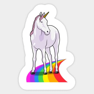 Unicorn with Rainbow Sticker